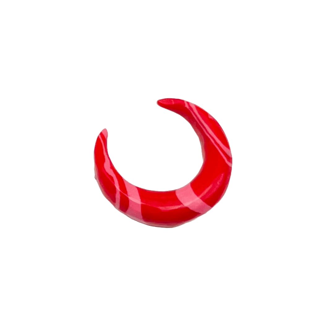 Red Malachite Gemstone Naga Body Piercing Septum Crescent Pincher, Sizes 2mm - 12mm