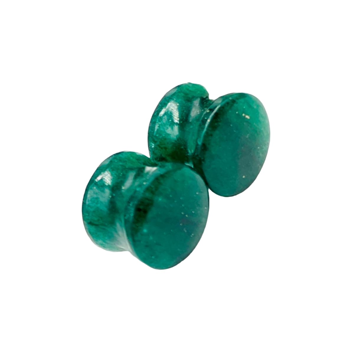 Natural Aventurine Gemstone Gauges, 3mm (8g) to 54mm (2-1/8 inch), Round Double Flared Plugs