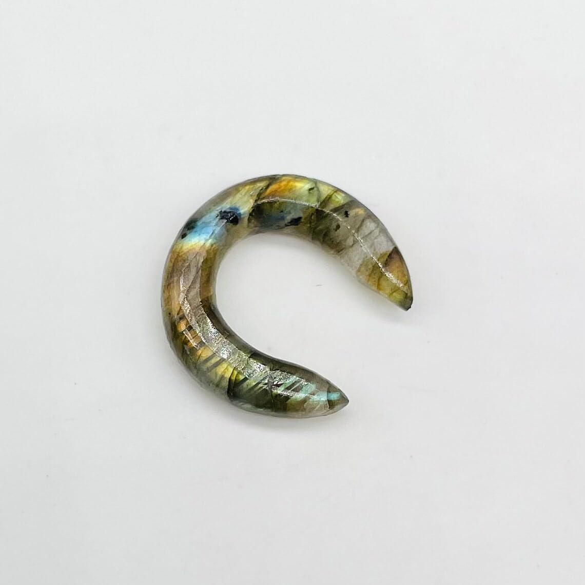 Labradorite Gemstone Naga Body Piercing Jewelry Septum Pincher Gauges (8g (3mm) to 1/2" (12mm)