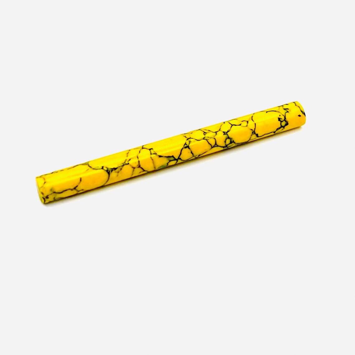 Yellow Turquoise Crystal Septum Tusk Nose Piercing, Size 14g to 1/2", Custom Sizing Available
