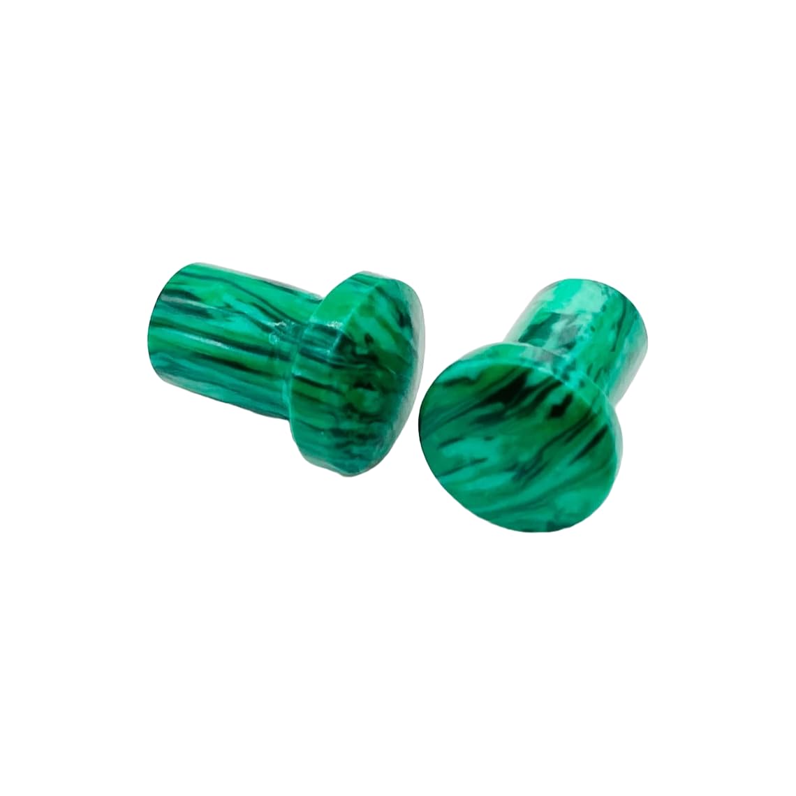 Green Malachite Crystal Handmade Naga Body Piercing Jewelry Ear Gauges Plugs, 8g (3mm) to 1 inch (25mm), Customizable Sizes