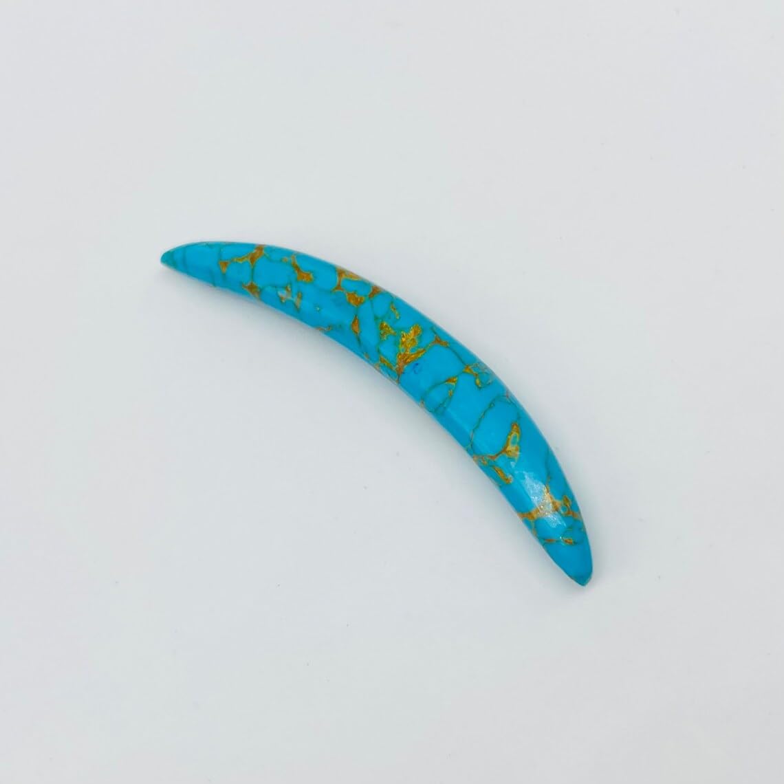 American Blue Copper Turquoise Crystal Naga Septum Curved Tusk Body Jewelry - 12g (2mm) to 1/2" (12mm) Size, Wholesale Available