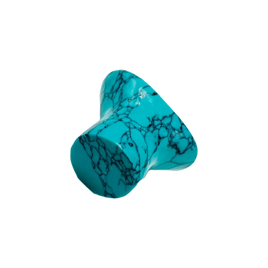 Turquoise Crystal Body Piercing Jewelry Labret Plug, 2mm - 30mm Sizes