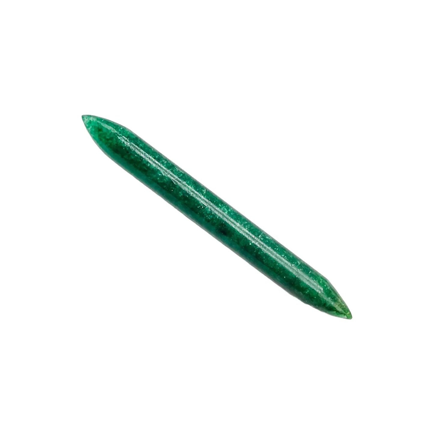Natural Green Aventurine Septum Spike – Double Tapered Tribal Tusk Body Jewelry for Stretched Piercings – Handmade Stone Gauge Pincher – Unisex Boho Piercing Accessory