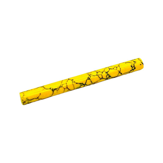 Yellow Turquoise Crystal Septum Tusk Nose Piercing, Size 14g to 1/2", Custom Sizing Available