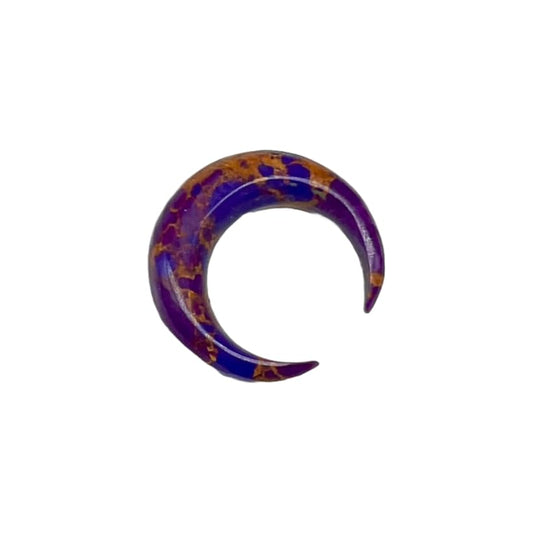 Purple Copper Turquoise Crystal Septum Pincher, Size 12g to 1/2 inch, Tribal Body Jewelry