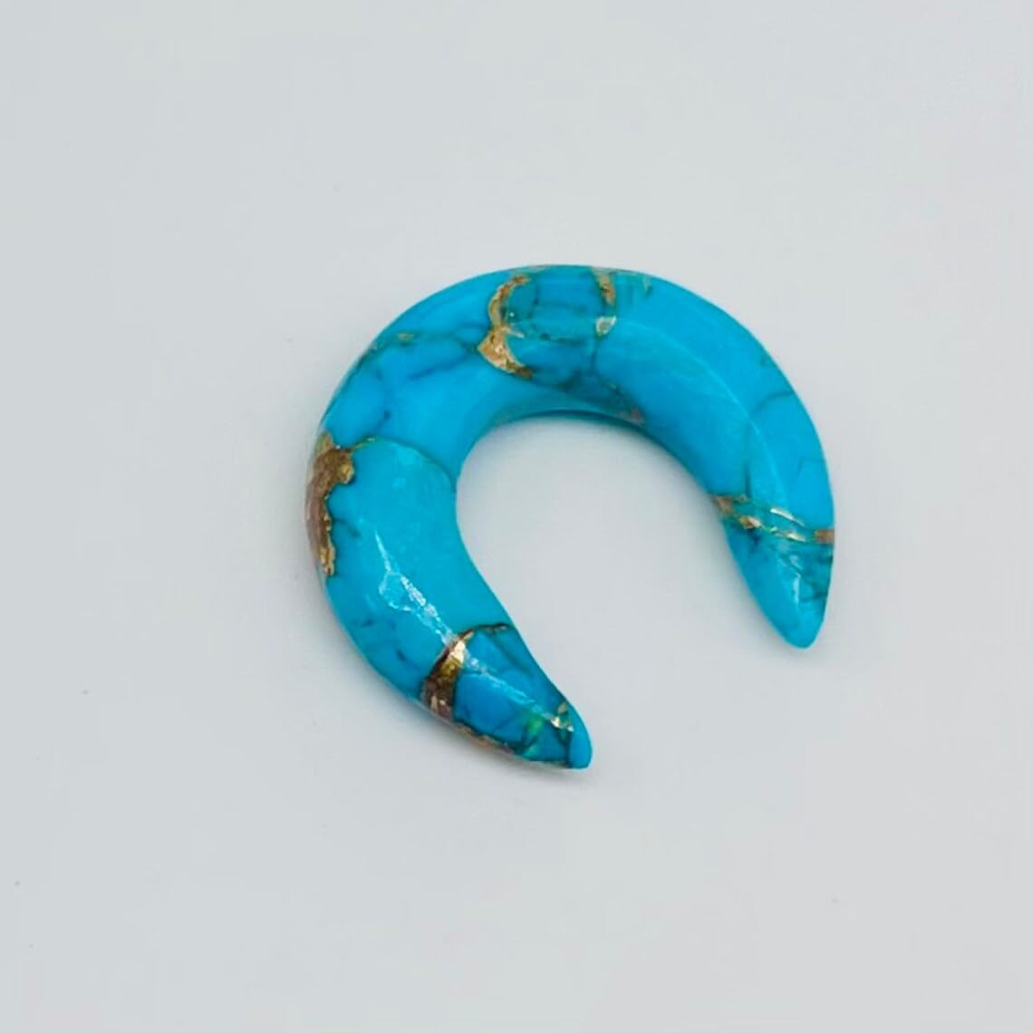 Natural American Blue Copper Turquoise Handmade Septum Pincher Naga Body Piercing Jewelry Gauges Size 8g (3mm) to 1/2" (12mm) Customized Size & Wholesale Also Available