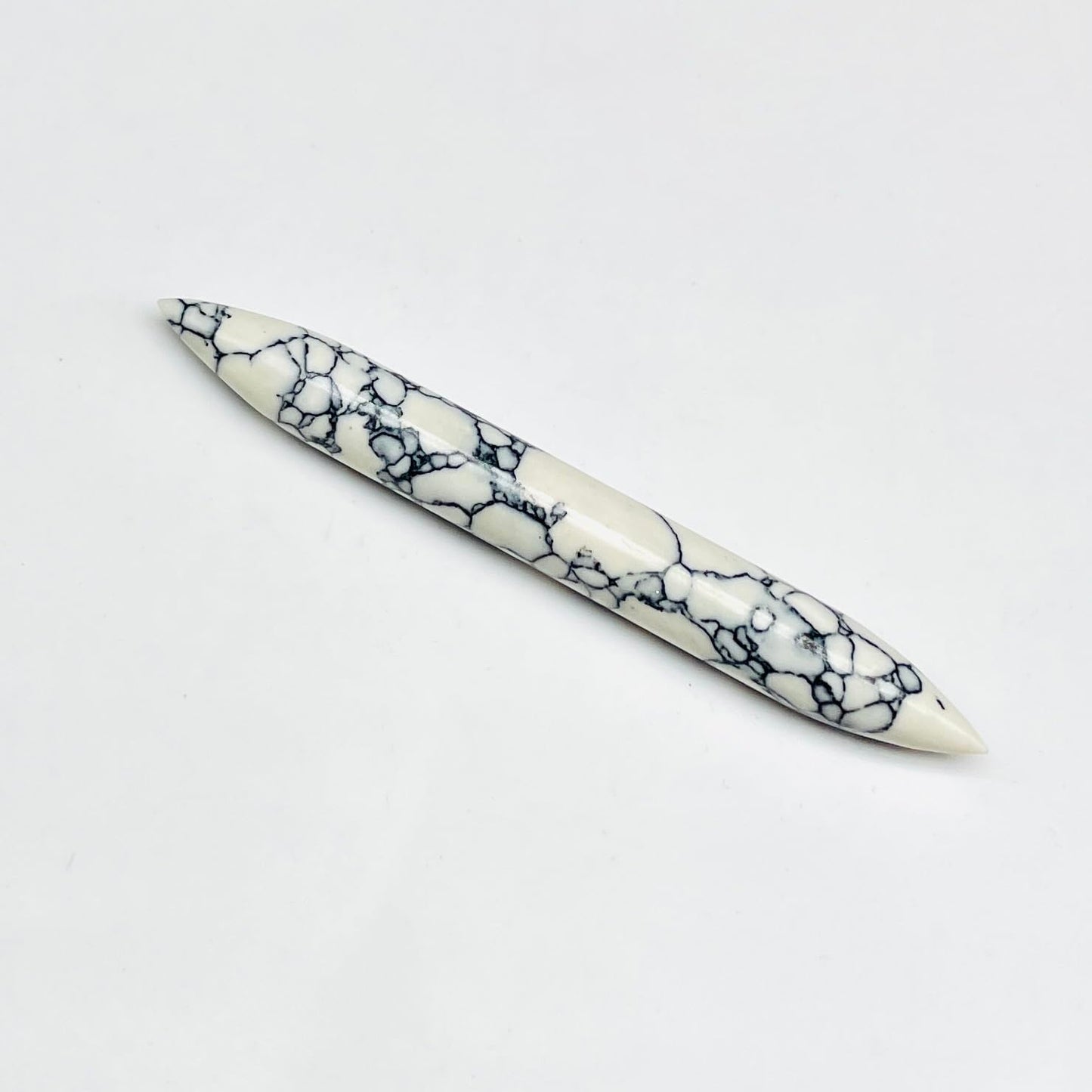 Howlite Crystal Septum Tusk Spike Nose Jewelry, Size 14g to 1/2", Wholesale Available