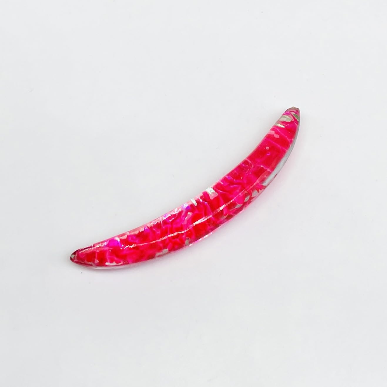 Pink Opal Glitter Stone Handmade Nose Piercing Curved Septum Tusk Gauges Naga Body Jewelry Size 12g (2mm) to 1/2" (12mm) Customized Size & Wholesale Also Available