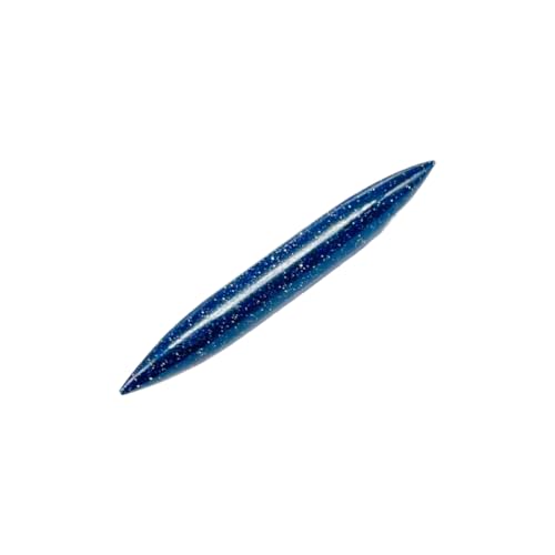 Uni Crafts Blauer Sonnenstein-Kristall, handgefertigter Naga-Piercingschmuck, Septum-Stoßzahn, 14 G (1,6 mm) bis 1/2 Zoll (12 mm), anpassbar