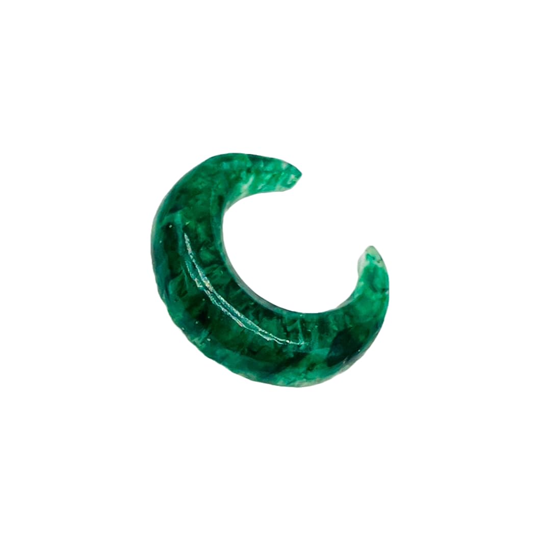 Natural Green Aventurine Gemstone Handmade Naga Body Piercing Tribal Septum Crescent Pincher, Size 2mm - 12mm