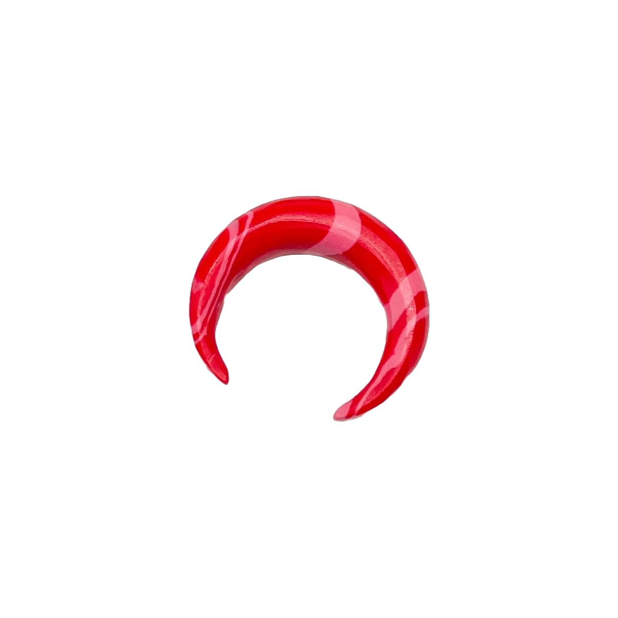 Red Malachite Gemstone Naga Body Piercing Septum Crescent Pincher, Sizes 2mm - 12mm