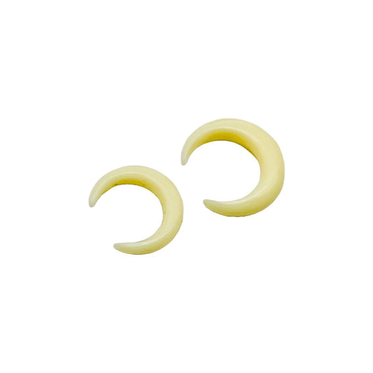 Synthetic Bone Crescent Septum Pincher Piercing Gauges, Sizes 2mm to 12mm