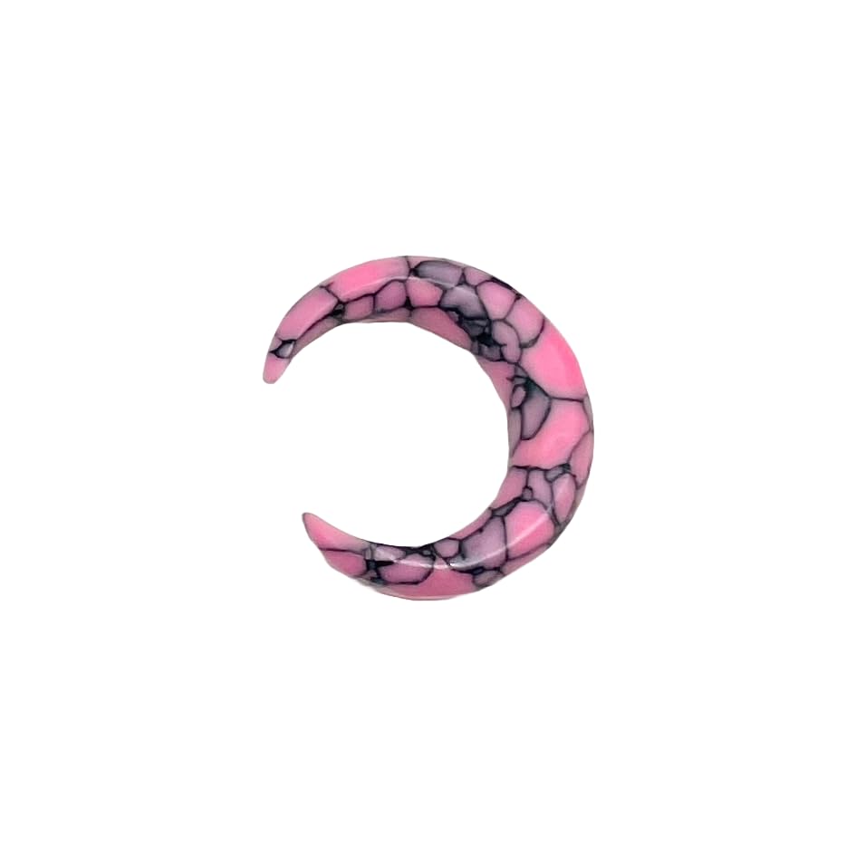 Tribal Septum Pincher & Tusk Spike Body Jewelry, 12g-1/2in, Pink Turquoise Crystal, Handmade
