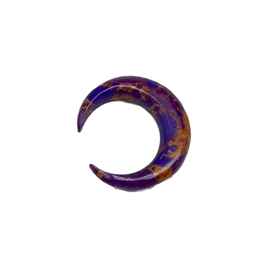 Purple Copper Turquoise Crystal Septum Pincher, Size 12g to 1/2 inch, Tribal Body Jewelry