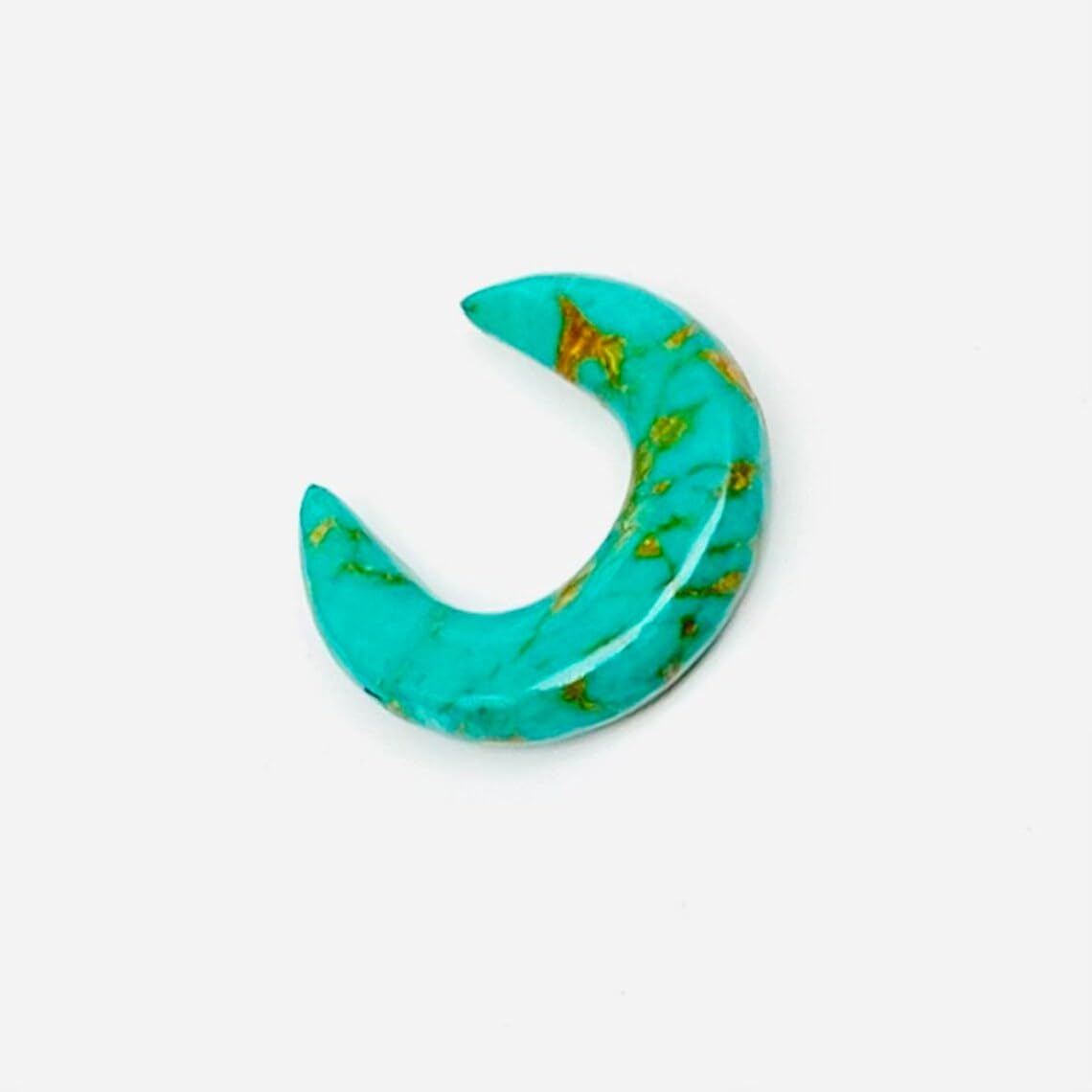 Turquoise Crystal Septum Pincher, 12g-1/2in, Handcrafted Body Jewelry