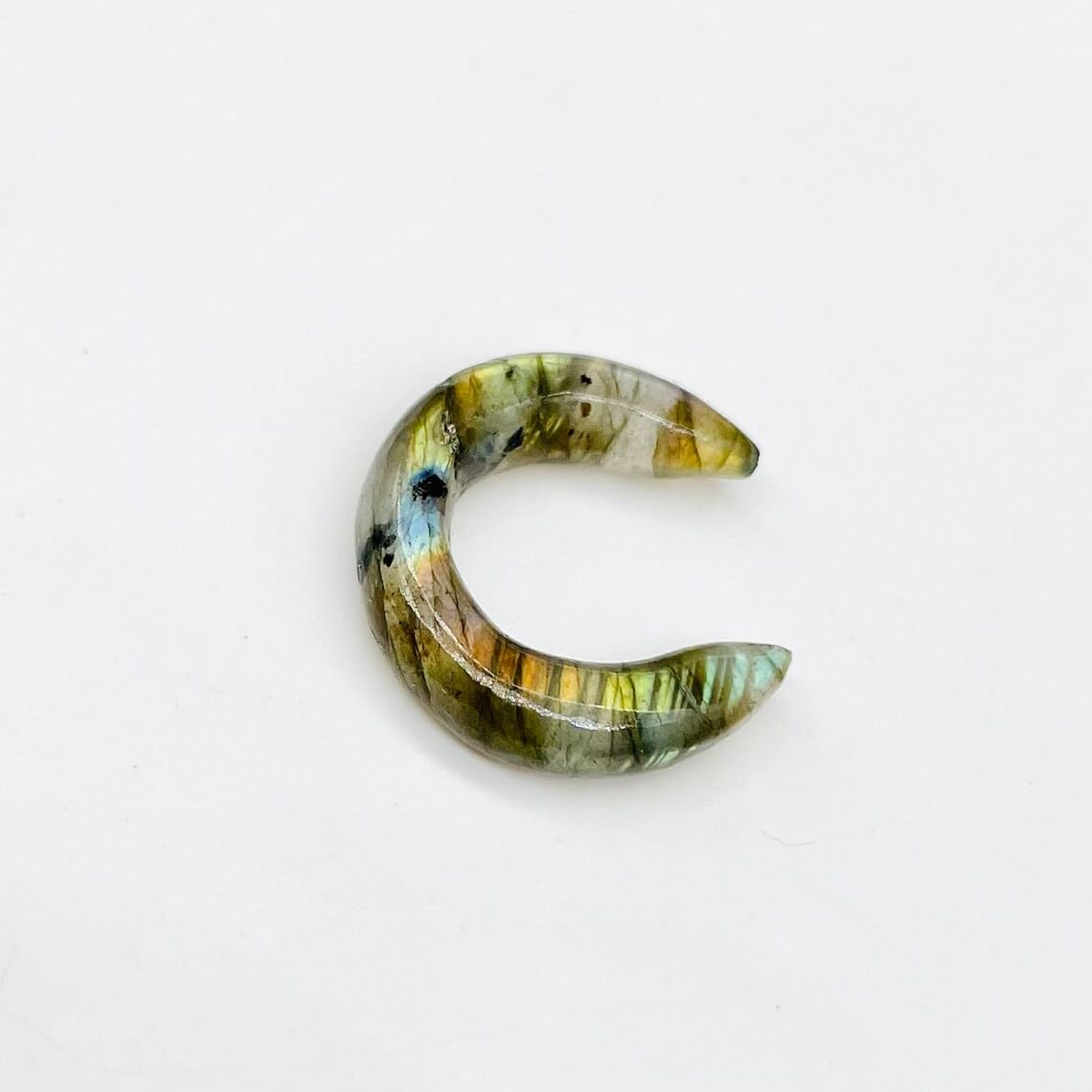 Labradorite Gemstone Naga Body Piercing Jewelry Septum Pincher Gauges (8g (3mm) to 1/2" (12mm)