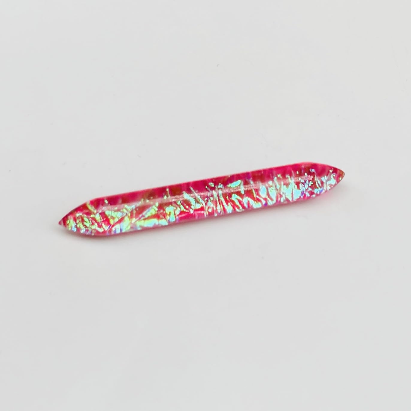 Naga Body Jewelry Piece of Pink Opal Glitter Stone Handmade Nose Piercing Septum Tusk Spike Gauges Size 12g (2mm) to 1/2" (12mm) Customized Size & Wholesale Also Available
