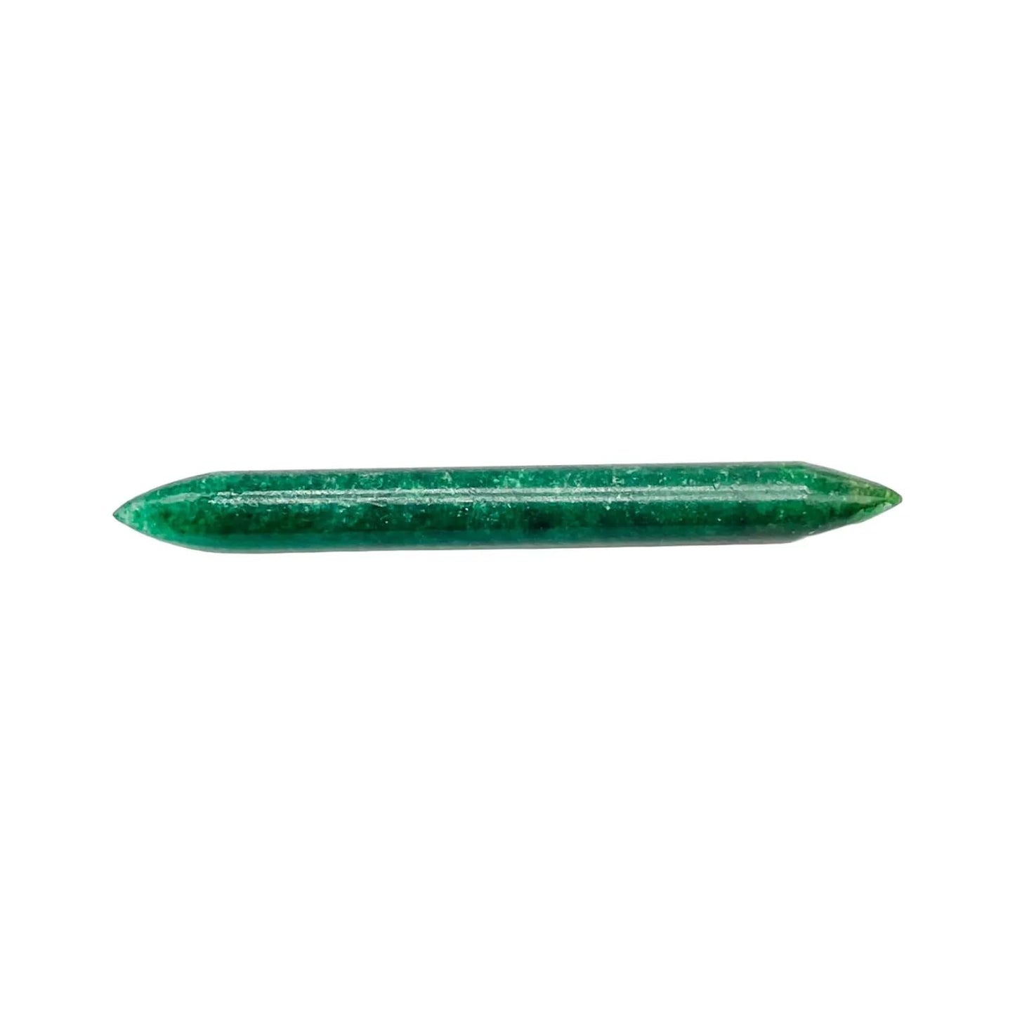 Natural Green Aventurine Septum Spike – Double Tapered Tribal Tusk Body Jewelry for Stretched Piercings – Handmade Stone Gauge Pincher – Unisex Boho Piercing Accessory