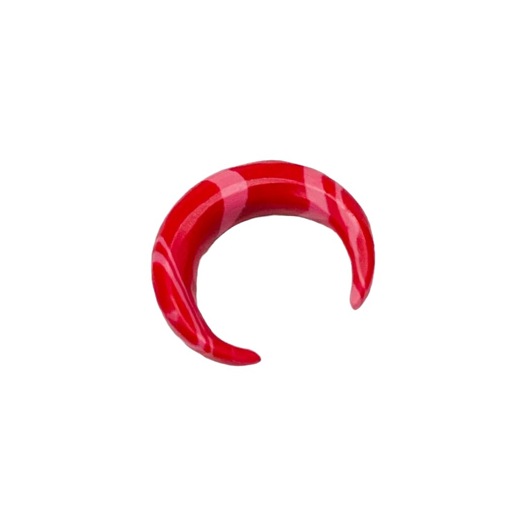Red Malachite Gemstone Naga Body Piercing Septum Crescent Pincher, Sizes 2mm - 12mm