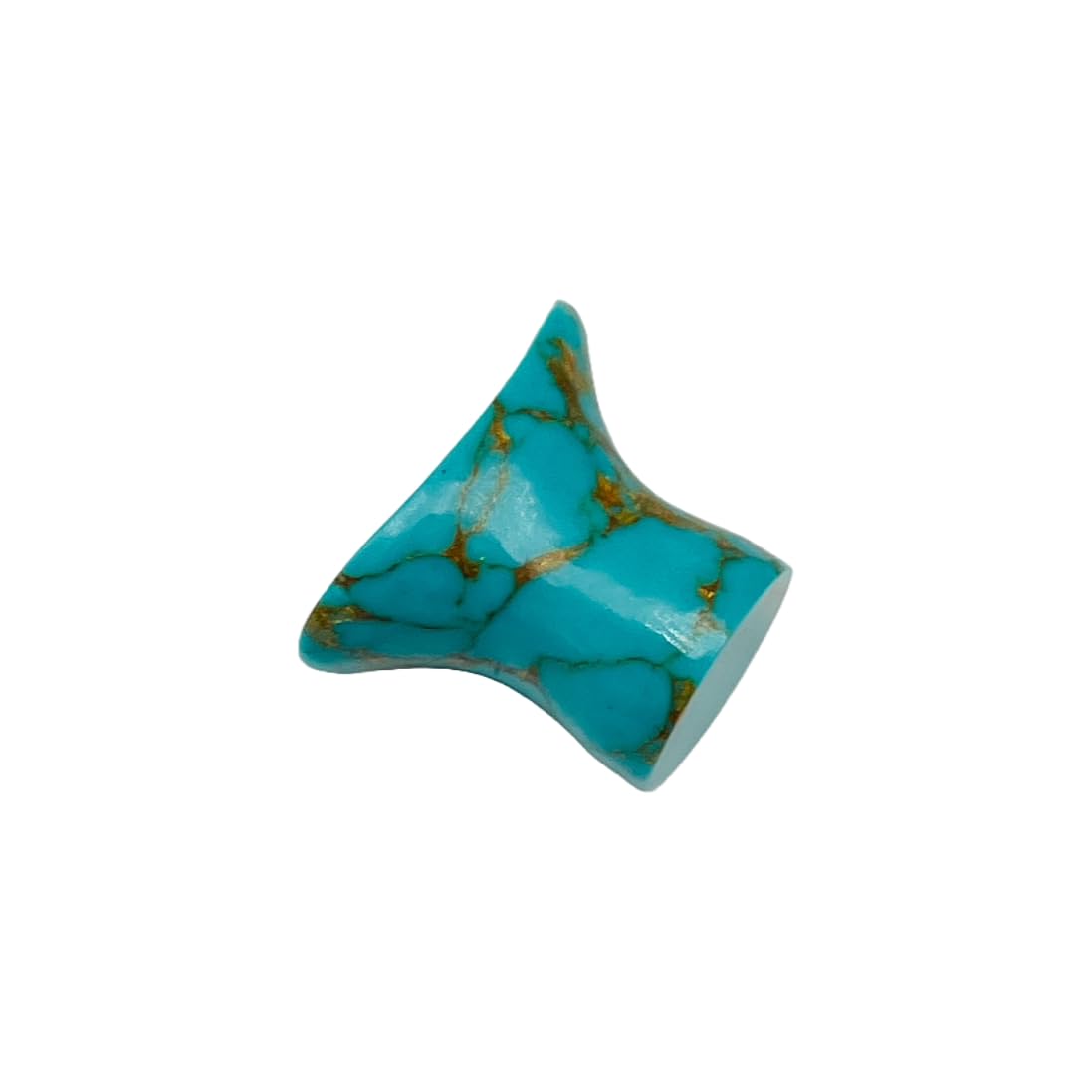 Uni Crafts handgefertigte Labret-Plug-Gauges mit blauem Kupfer-Türkis-Kristall, 2 mm (12 g) bis 30 mm