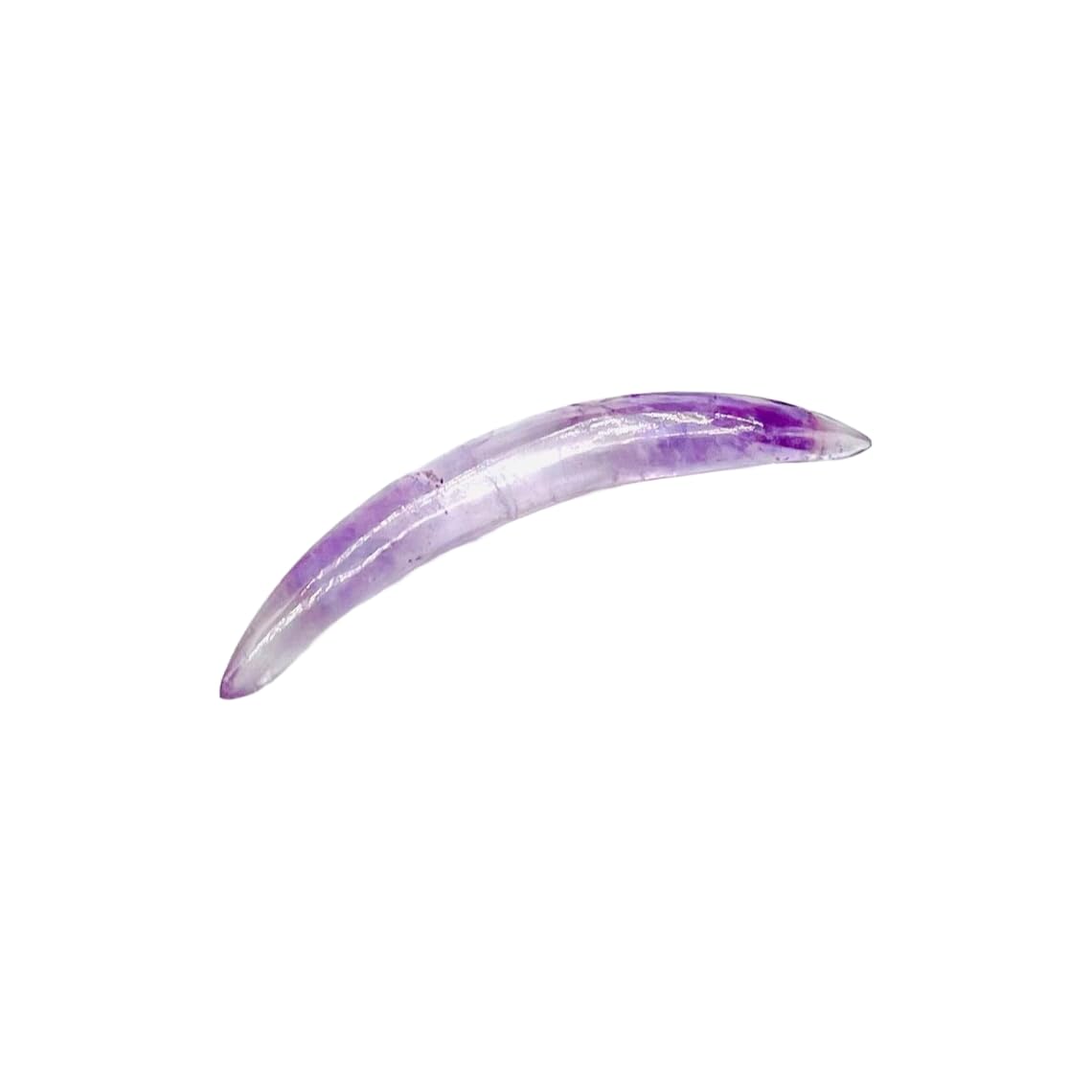Natural Amethyst Tribal Septum Tusk – Hand-Carved Curved Spike – Crystal Piercing Jewelry for Nose, Ear, or Cartilage – Boho Spiritual Body Jewelry