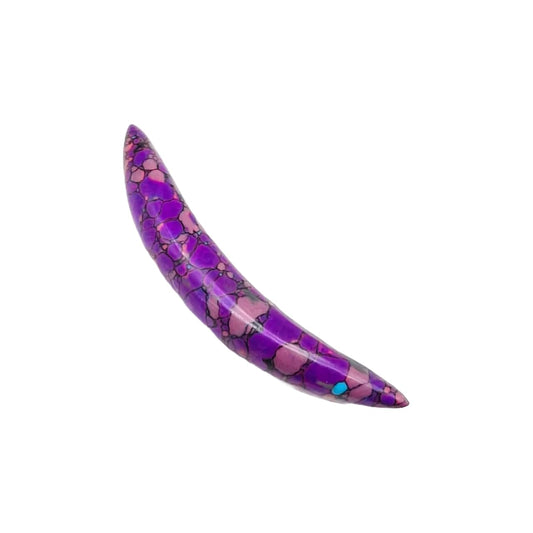 BodyJewels007's Purple Turquoise Crystal Curved Septum Tusk Ring, Tribal Septum, Nose Pincher, Handmade Organic Gauges, Size:- 12g (2mm) to 0000g (12mm) & Customized Wholesale Available