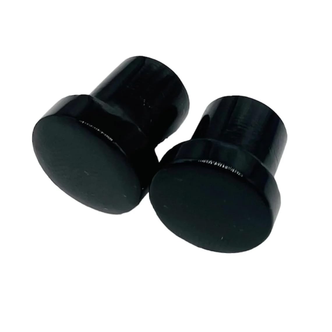 Black Obsidian Crystal Body Piercing Plugs, Customizable Sizes 8g-1", Single Flared Design