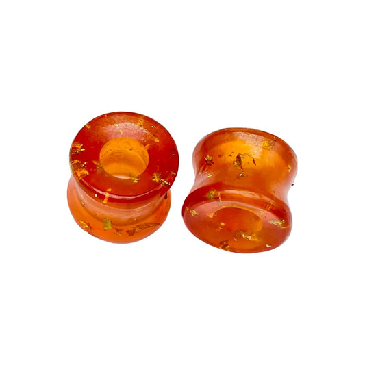 Amber Stone Handmade Naga Body Piercing Jewelry Plug Tunnel Gauges Size 6g (4mm) to 40mm Customized Sizes Wholesale Available