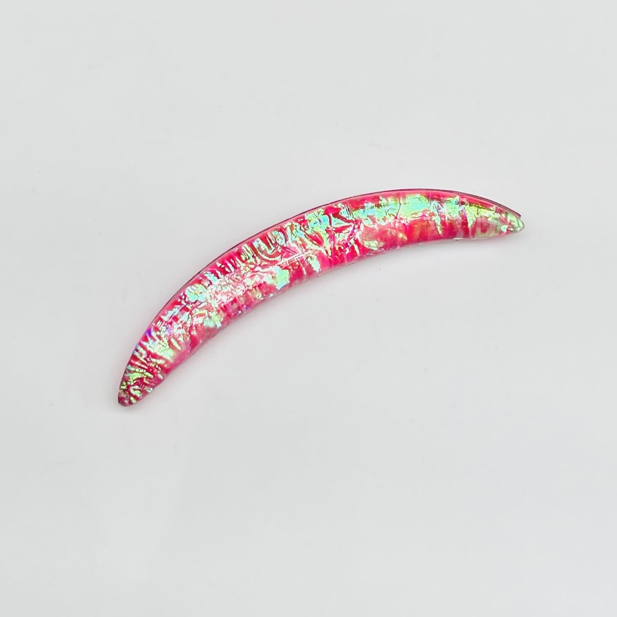 Pink Opal Glitter Stone Handmade Nose Piercing Curved Septum Tusk Gauges Naga Body Jewelry Size 12g (2mm) to 1/2" (12mm) Customized Size & Wholesale Also Available