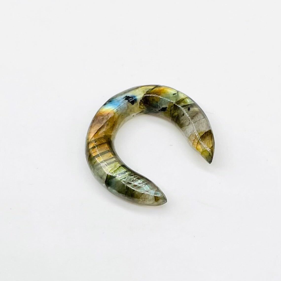 Labradorite Gemstone Naga Body Piercing Jewelry Septum Pincher Gauges (8g (3mm) to 1/2" (12mm)
