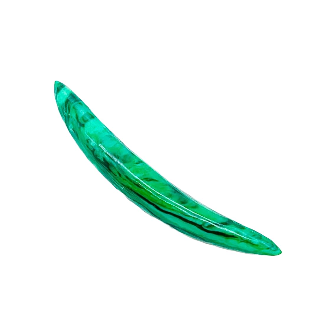 Green Malachite Crystal Handmade Naga Body Piercing Jewelry, Septum Curved Tusk Spike Gauges, 12g (2mm) to 1/2 inch (12mm), Customizable Sizes