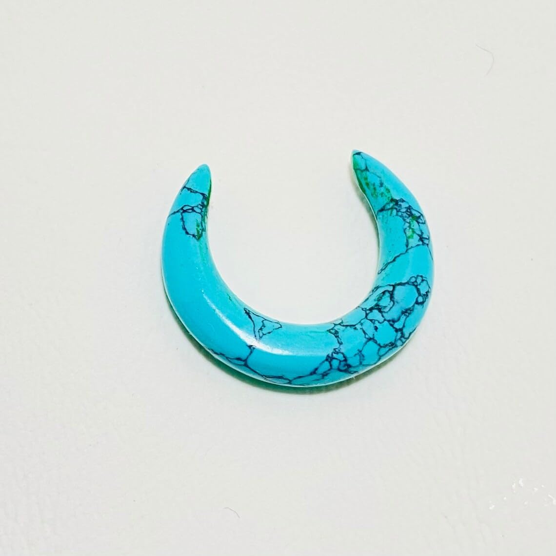 Body Jewelry 12G 2MM to 12MM - Naga Septum Pincher - Blue Turquoise Crystal - Nipple Ring - Cartilage Earring - Tribal Body Jewelry for Men and Women