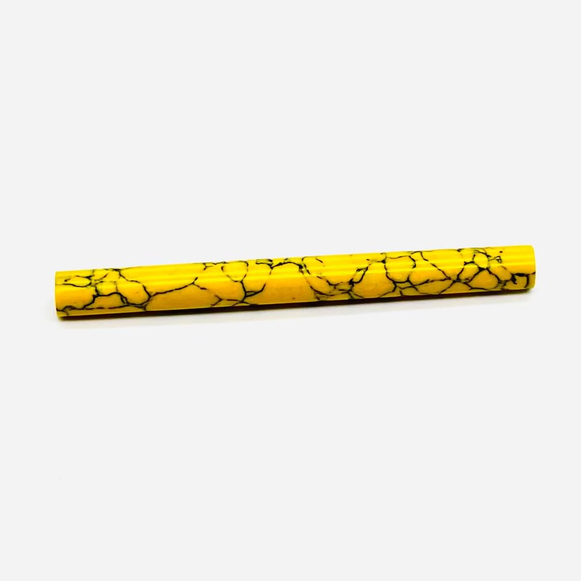 Yellow Turquoise Crystal Septum Tusk Nose Piercing, Size 14g to 1/2", Custom Sizing Available