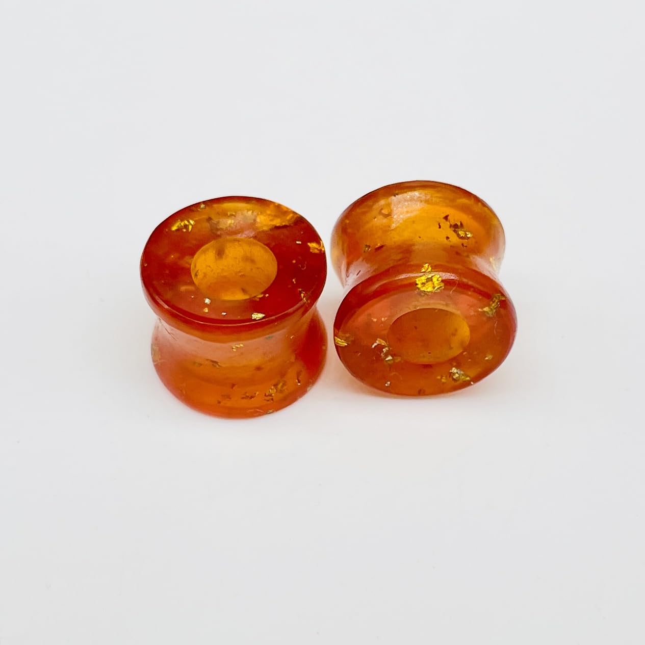 Amber Stone Handmade Naga Body Piercing Jewelry Plug Tunnel Gauges Size 6g (4mm) to 40mm Customized Sizes Wholesale Available