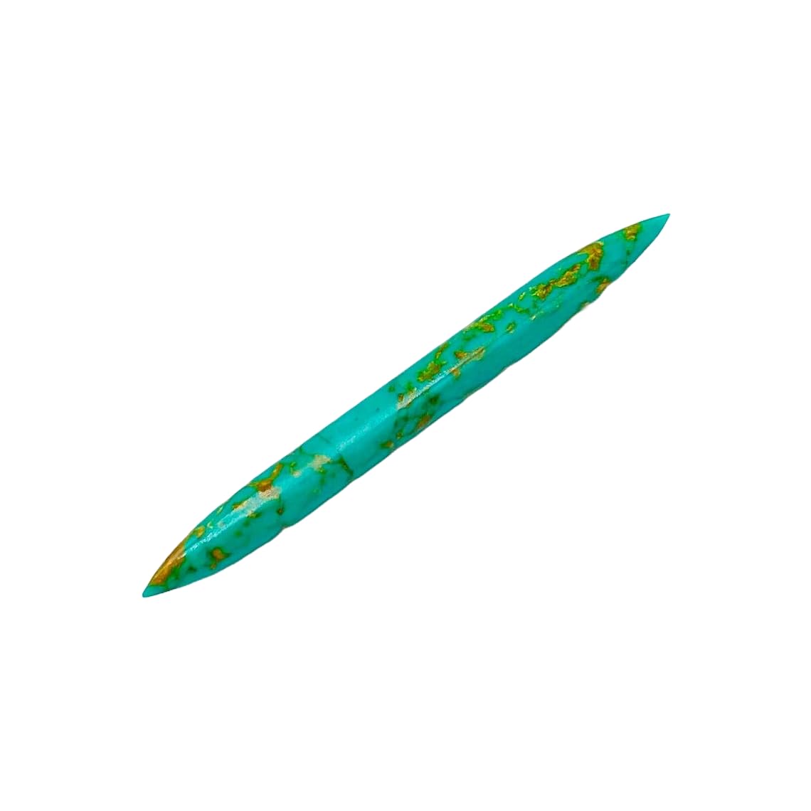 Green Turquoise Crystal Septum Spike, 14g-1/2", Custom Sizing Available