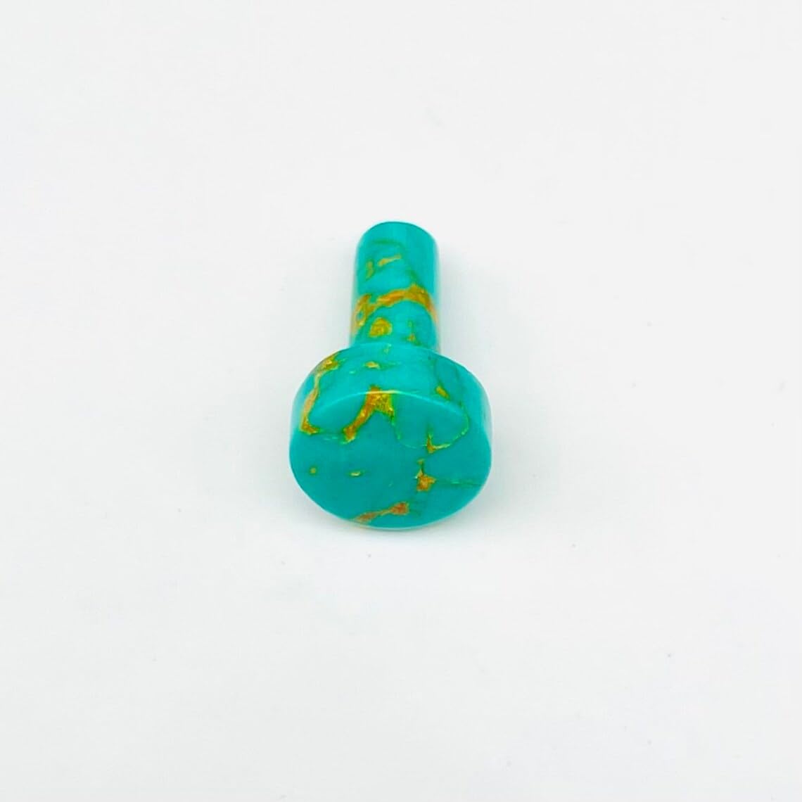 Turquoise Crystal Body Jewelry Plugs, Size 8g to 1", Handmade, Set of 2