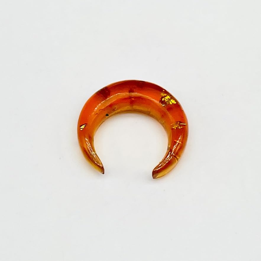 Amber Stone Handmade Nose Piercing Septum Pincher Naga Body Jewelry Gauges Size 12g (2mm) to 1/2" (12mm) Customized Size & Wholesale Also Available