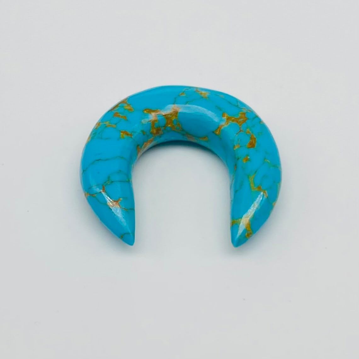 Turquoise Crystal Septum Pincher Body Jewelry, 12g to 1/2", Custom Sizes Available