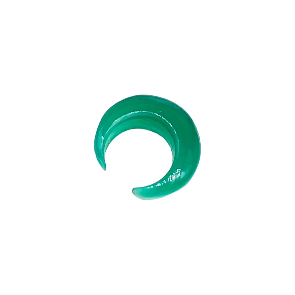 Natural Green Onyx Septum Pincher Nose Ring Size 12g-1/2"