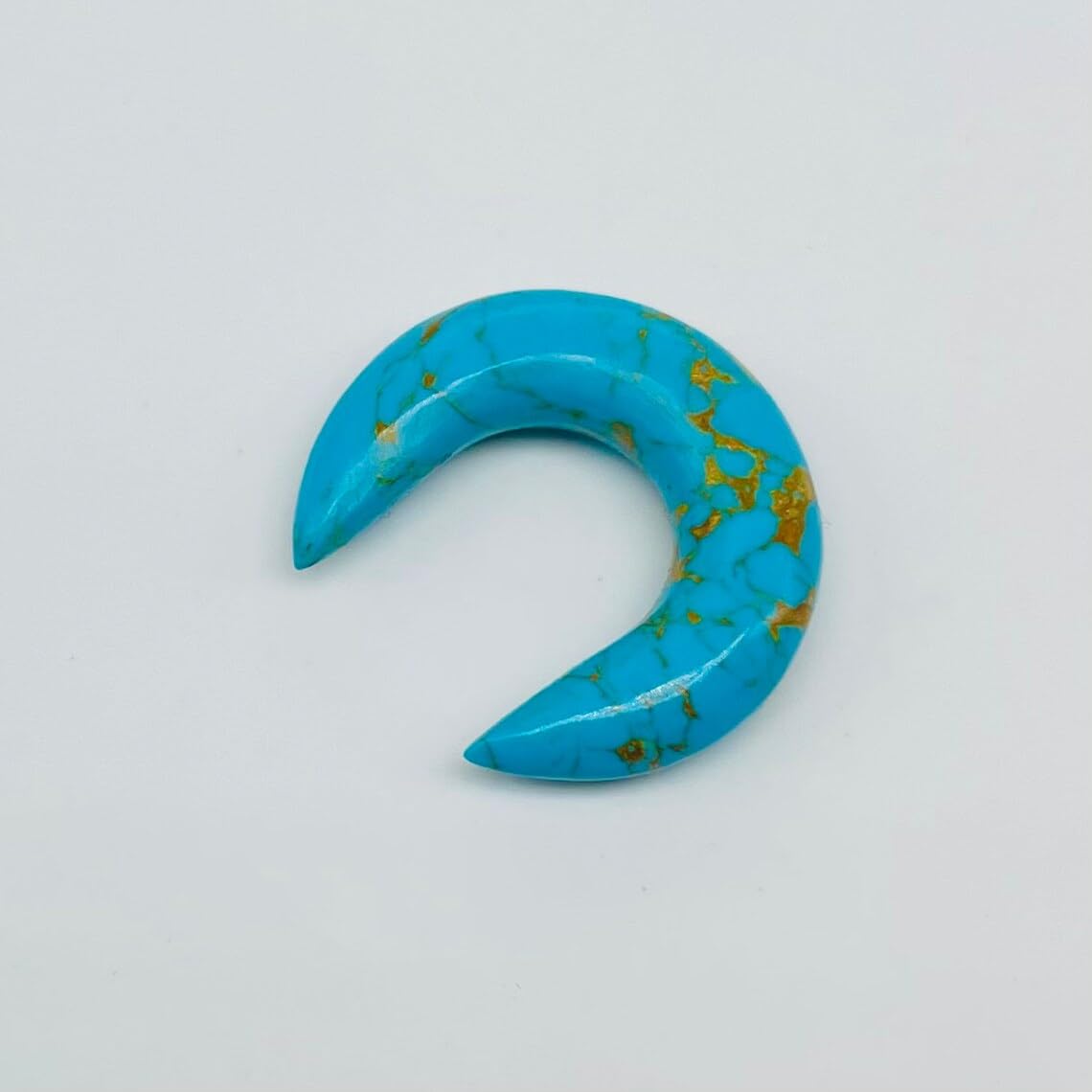 Turquoise Crystal Septum Pincher Body Jewelry, 12g to 1/2", Custom Sizes Available