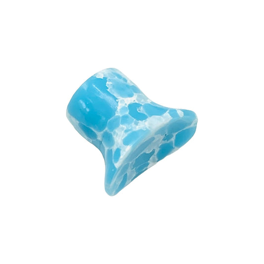 Larimar Crystal Body Piercing Labret Plug, Handmade, Customized Sizes from 2mm (12g) to 30mm