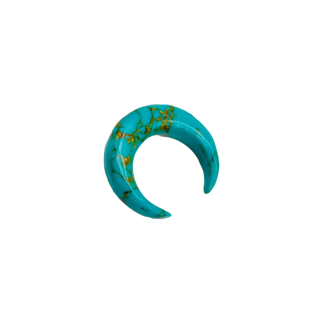 Handmade Copper Turquoise Naga Septum Piercing Jewelry Crescent Horseshoe Pincher, Sizes 2mm - 12mm