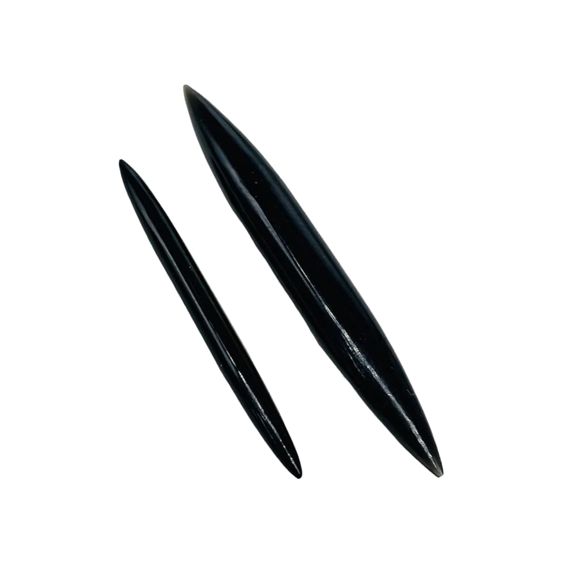 Black Obsidian Crystal Septum Spike Gauges, 14g to 1/2 inch, Custom Sizing Available