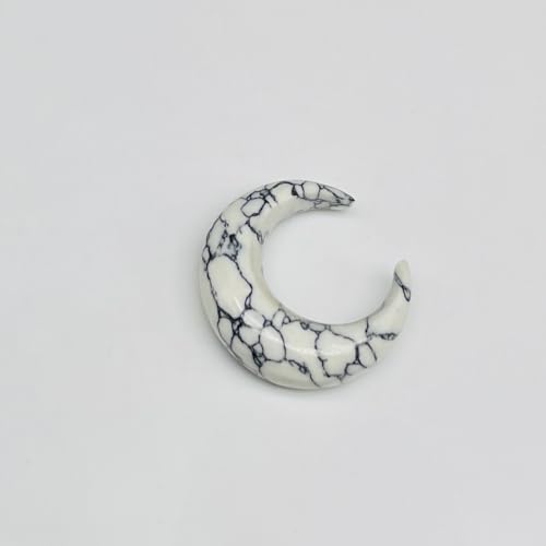 Howlite Crystal Septum Pincher, 12g to 1/2", Customizable Size