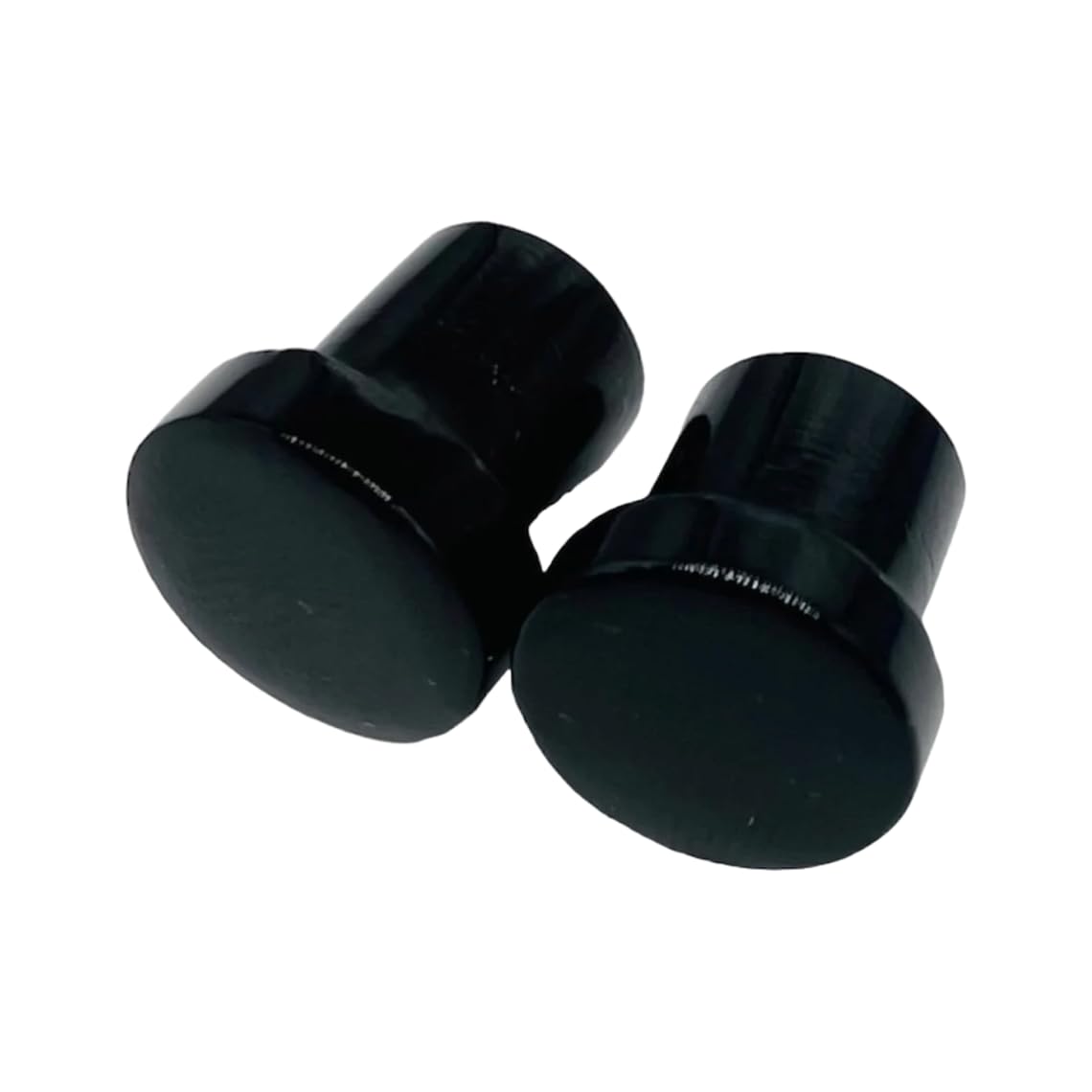 Black Obsidian Crystal Body Piercing Plugs, Customizable Sizes 8g-1", Single Flared Design