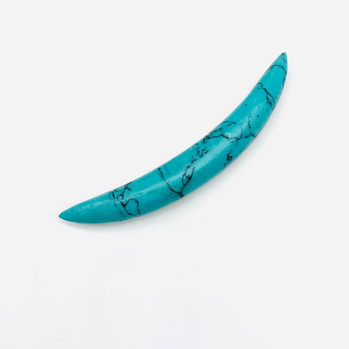 Turquoise Crystal Septum Nose Spike, 12g-1/2in, Handcrafted Body Jewelry