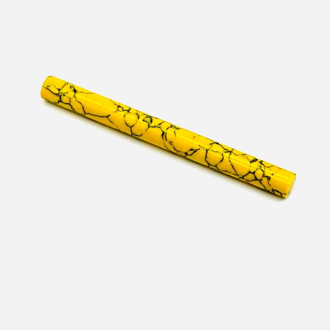 Yellow Turquoise Crystal Septum Tusk Nose Piercing, Size 14g to 1/2", Custom Sizing Available