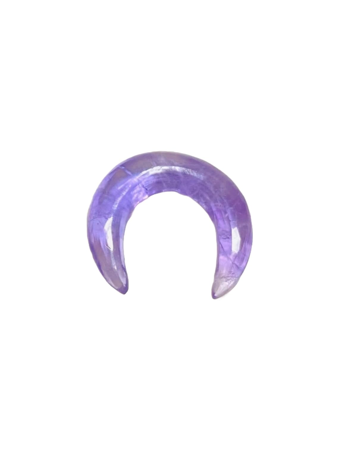 Amethyst Gemstone Septum Pincher, Handmade Tribal Naga Body Piercing Jewelry, 12g (2mm) to 1/2 inch (12mm), Customized Sizes Available