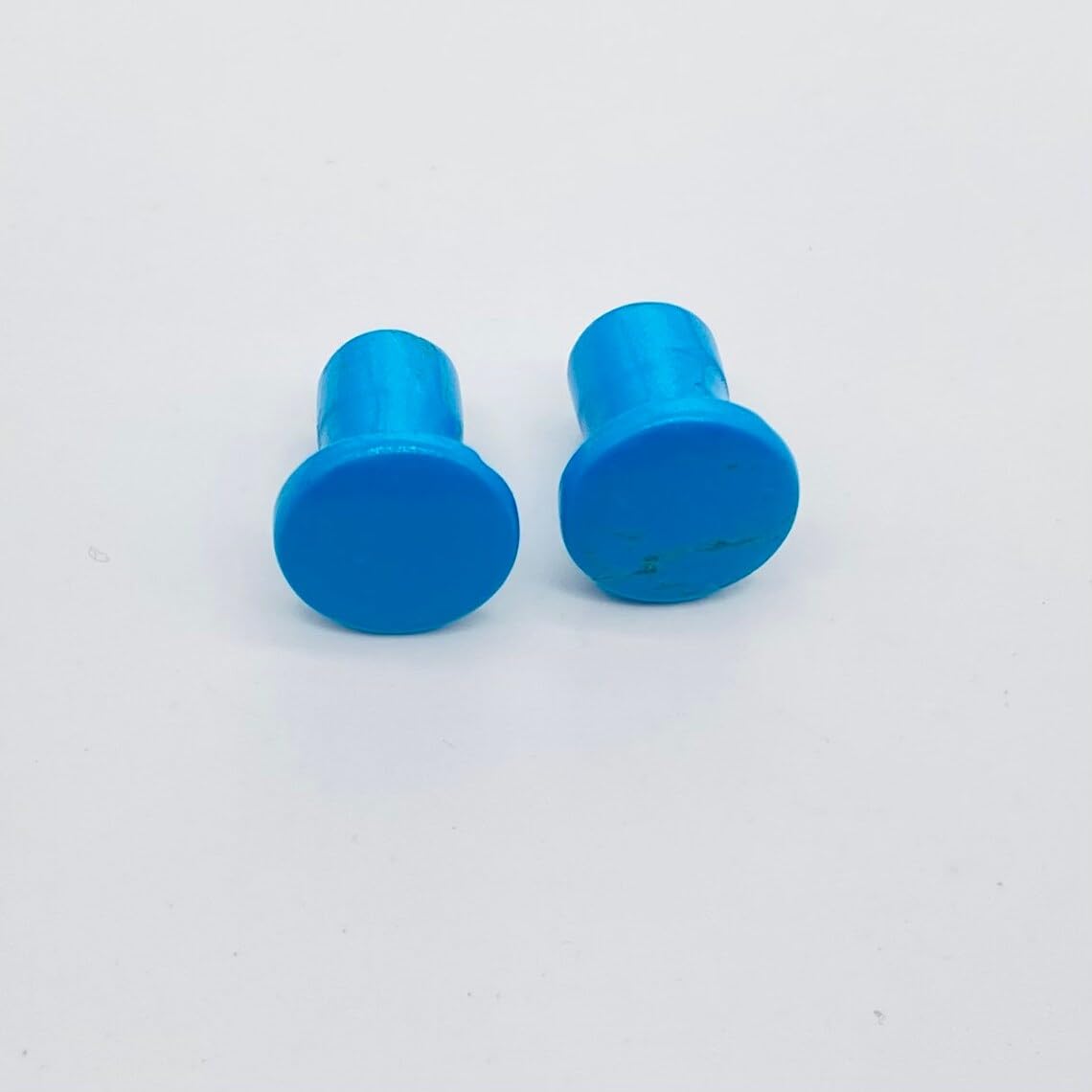 Crystal Ear Gauges, Turquoise Blue, Pair, Single Flared Plugs, 8g to 1 inch, Custom Sizes Available
